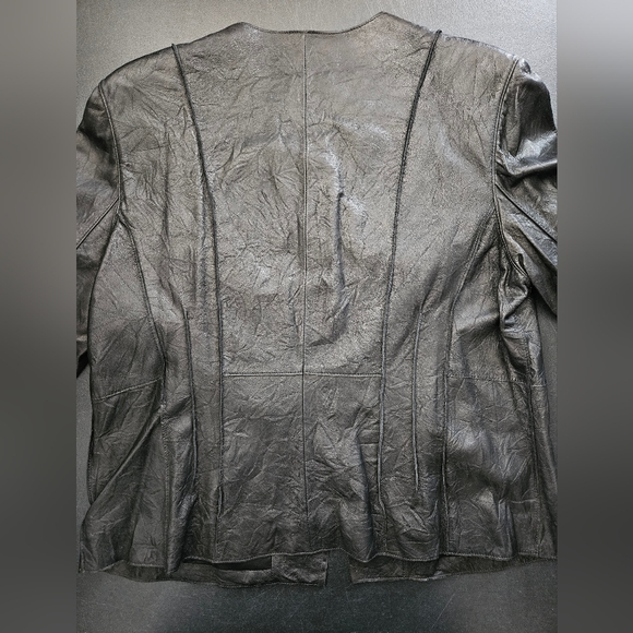 NWT - Jones New York Leather Black Lightweight Moto Jacket - Size XL - Picture 8 of 13